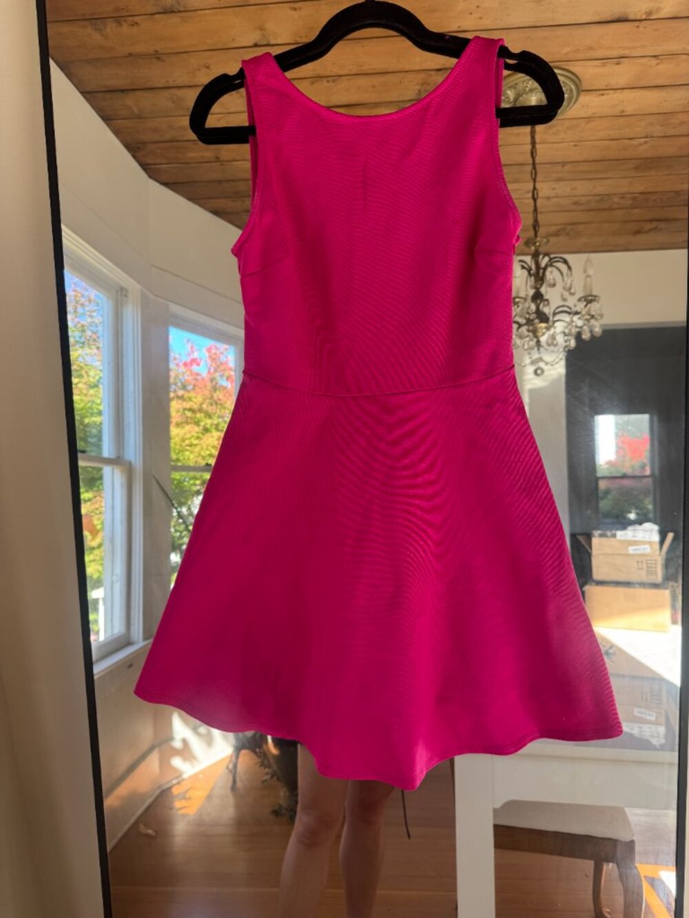 Lulus Special Kind Of Love Hot Pink Backless Skater Dress - Size M